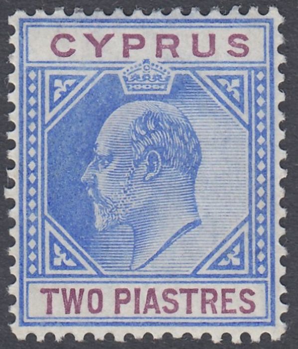 STAMPS CYPRUS 1903 2pi Blue and Purple lightly mounted mint SG 53