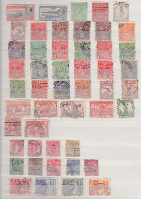 STAMPS : Commonwealth used accumulation in large blue stock book (est 1600 stamps)