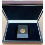 Coins : 1926 Full Gold Sovereign SA Mint slabbed and in display box with cert