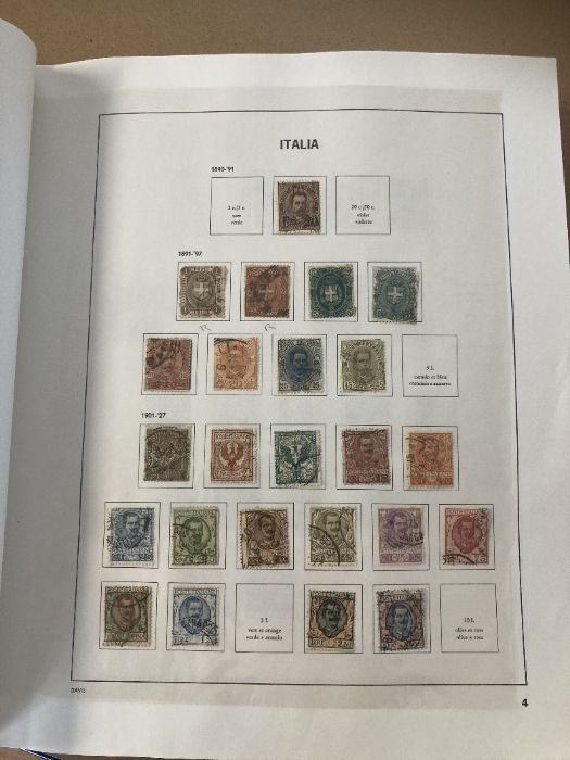 STAMPS ITALY Used collection in boxed DAVO album 1860's to 1990's sparse in places but good starter - Image 2 of 5