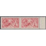 STAMPS : 1915 5/- Pale carmine. Superb unmounted mint horizontal pair Cat £2800