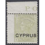 STAMPS CYPRUS 1880 4d Sage Green, mounted mint SG 4