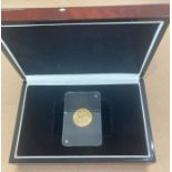 Coins : 1918 Gold Sovereign struck in India, slabbed and in presentation box with cert