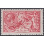 STAMPS : GREAT BRITAIN 1919 5/- Rose Red, superb unmounted mint SG 416