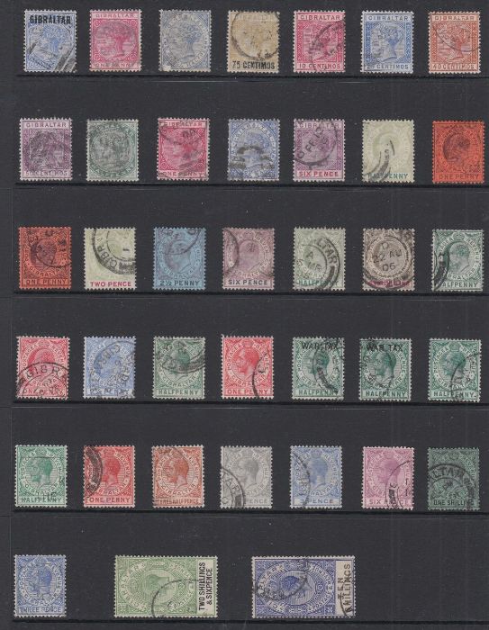 STAMPS : Used Commonwealth QV to GV, Cyprus, Gibraltar and Malta values to 10/- - Image 2 of 3