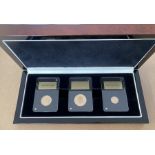 Coins : 2019 Sovereign proof set with Full Sovereign, 1/2 and 1/4 Sovereigns boxed with certs