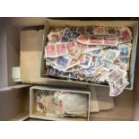 STAMPS CHINA Box with mostly 1900s to 1940s with useful sets in album, 1000s loose