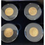 Coins : QV Gold Sovereign set of four boxed, all four head variations