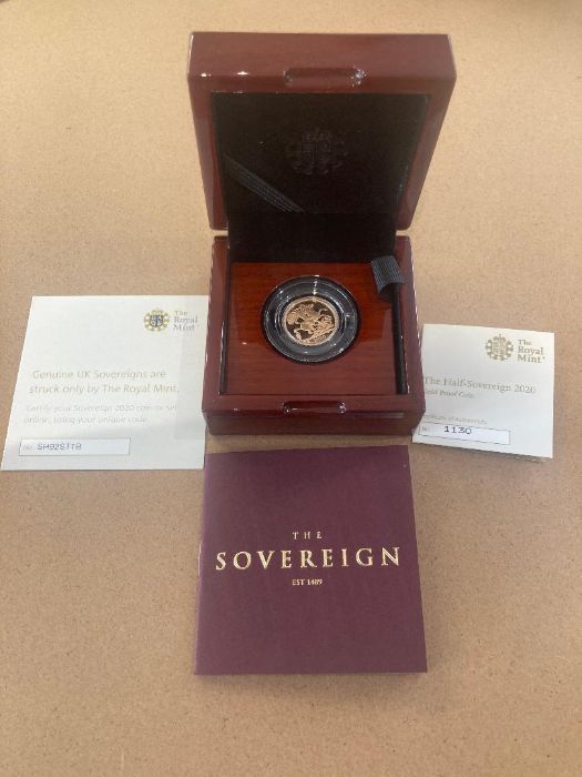 Coins : 2020 Gold Proof HALF Sovereign boxed and with cert 1130 - Image 3 of 3