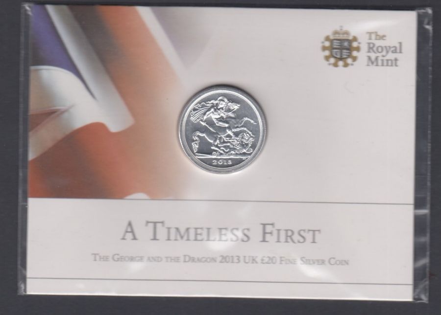 Coins : 2013 Silver £20 George and the Dragon coin