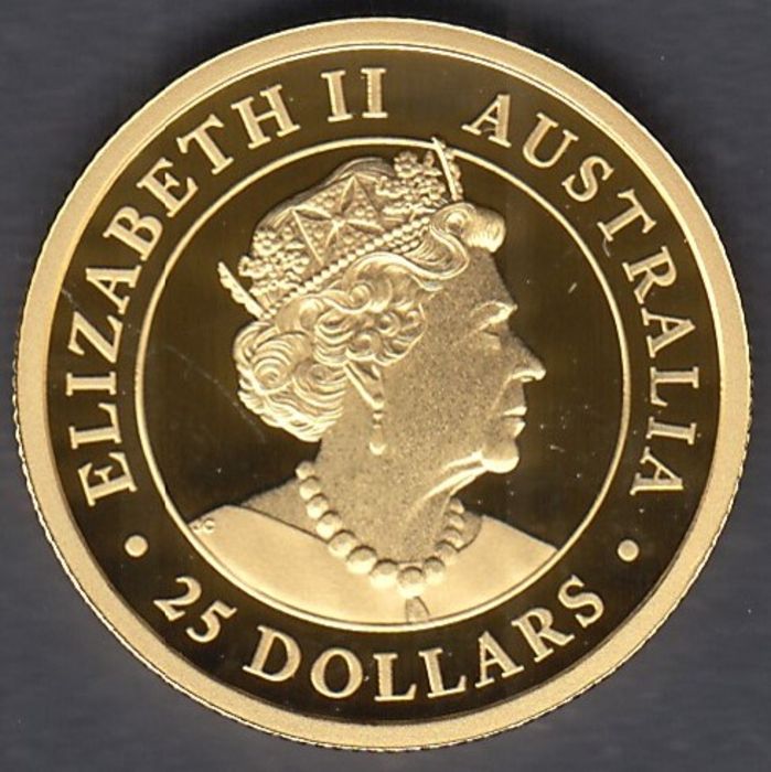 Coins : 2022 1/4 oz GOLD Proof coin from Australia boxed with cert