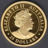 Coins : 2022 1/4 oz GOLD Proof coin from Australia boxed with cert