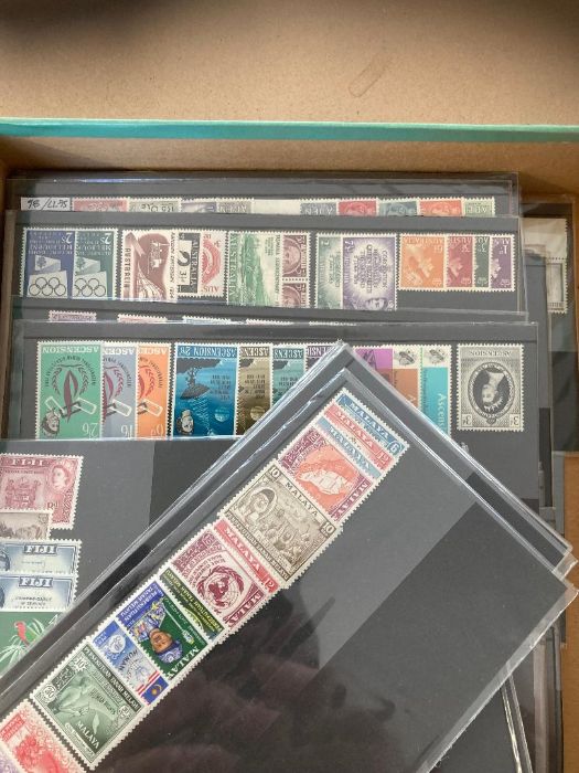 STAMPS : British Commonwealth QEII mint sets of stock cards