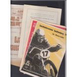 SPEEDWAY, 1952 to 1957 official programmes