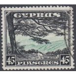 STAMPS CYPRUS 1934 45pi fine used example SG 143 Cat £90