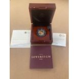 Coins : 2022 Gold Proof Sovereign in box with cert 08528