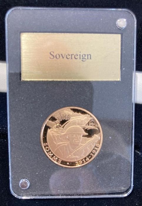 Coins : 2018 Gold Sovereign 100 years Remembrance slabbed and in display case with cert - Image 3 of 3