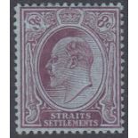 STAMPS MALAYA STRAITS SETTLEMENTS 1905 8c Purple/Blue (chalky), mounted mint SG 131a