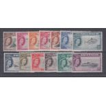 STAMPS : ASCENSION 1956 QEII set of 13 values