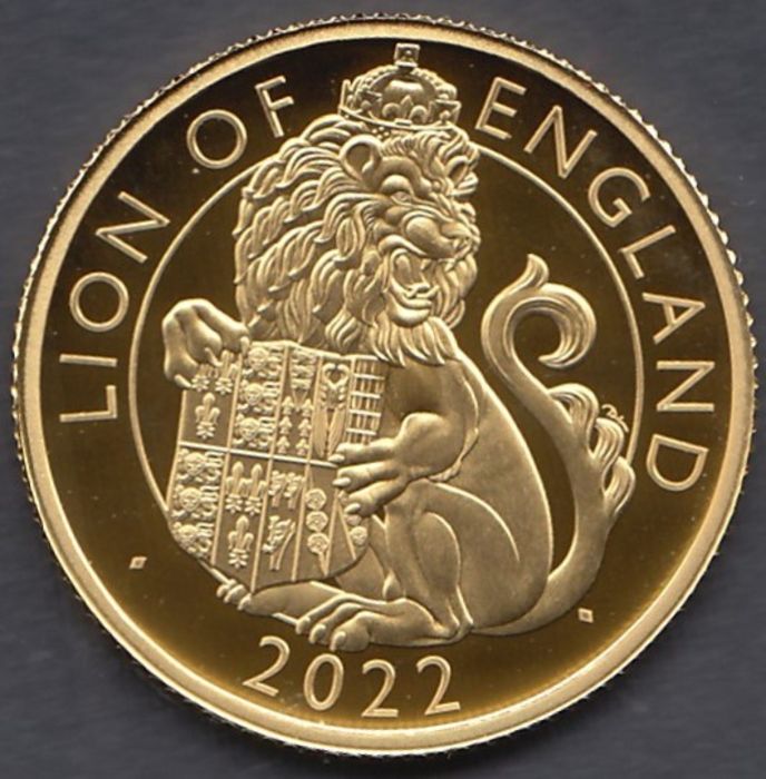 Coins : 2022 1/4oz Tudor Beasts GOLD proof in display box with cert 0416 - Image 2 of 3