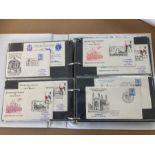 STAMPS : GREAT BRITAIN : White ring binder with approx 100 GB event covers, various handstamps etc