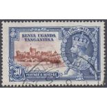 STAMPS : 1935 KUT 1935 Jubilee 30c value fine used with "Diagonal line by turret" SG125f