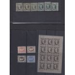 STAMPS : National Telephone Co. stamps singles and a block of 12