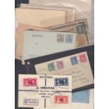 STAMPS : Small batch of covers including 1937 Coronation , stationery etc