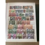 STAMPS : Small green album of British Commonwealth used