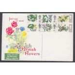 STAMPS FIRST DAY COVERS : 1967 Flowers Phos Set, c