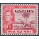 STAMPS GAMBIA 1938 1 1/2d Brown-Lake and Bright Ca