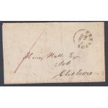 STAMPS : Great Britain 1840 6th May !! wrapper from Preston to Clithero