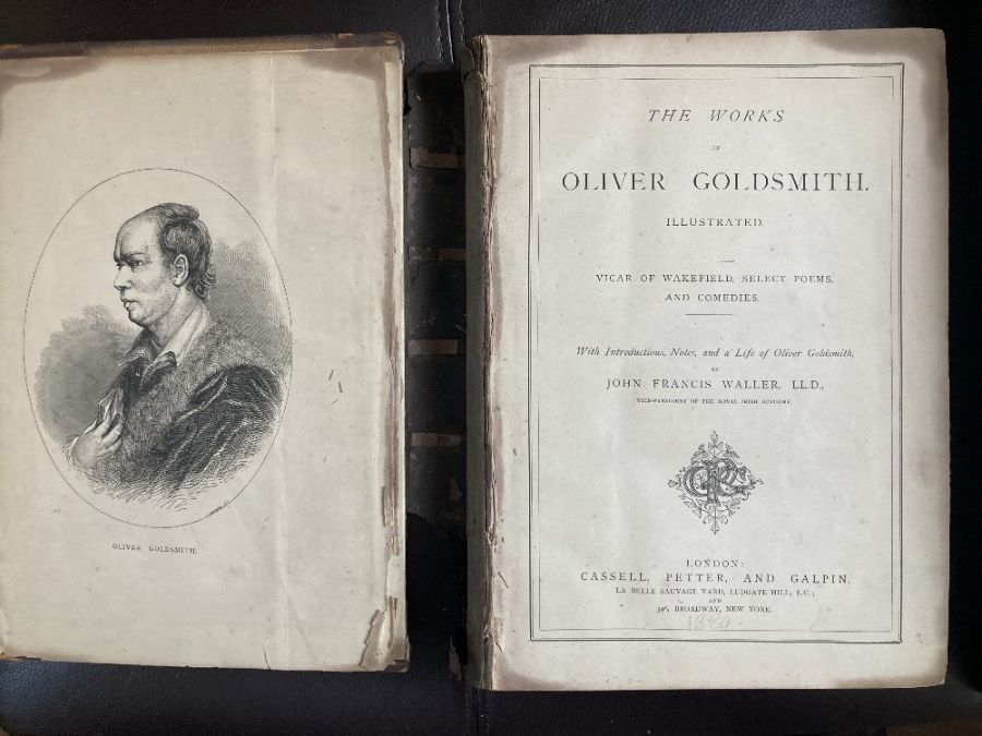 Old 1850's book "The Works of Oliver Goldsmith", - Image 3 of 4