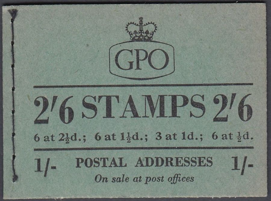 Stamps Great Britain : 1954 2/6 booklet with scarce PPR 15mm on 1d pane - Image 2 of 5