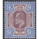 STAMPS 1902 9d Slate Purple and Deep Ultramarine u