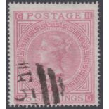 STAMPS 1867 5/- Rose plate 1, very fine used examp