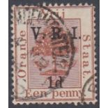 STAMPS SOUTH AFRICA ORANGE FREE STATE 1900 1d on 1