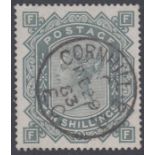 STAMPS : 1867 10/- Greenish Grey (FF), superb used