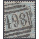 STAMPS Great Britain : 1880 2 1/2d plate 18 used example with INVERTED Wmk