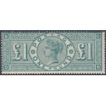 STAMPS : GREAT BRITAIN 1891 £1 Green, superb unmou