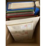 Mixed box of various albums and stockbooks,