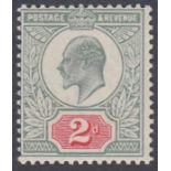 STAMPS : 1904 2d Pale Grey Green and Scarlet Vermi