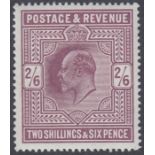 STAMPS : 1911 2/6 Dull Reddish Purple, superb unmo