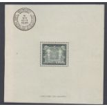 1930 Antwerp Philatelic Exhibition minisheet, FD cancel