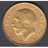 COINS : 1927 Gold Sovereign (SA mint) good condition