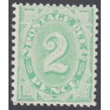1903 2d Emerald Green postage due INV WMK SG D24w lightly mounted mint