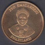 COINS : 1986 SWAZILAND 250 Emalangeni Gold coin 15.98g of 0.916 GOLD