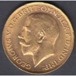 COINS : 1917 Gold Sovereign (Perth Mint) good condition