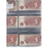 Accumulation of old used bank notes, mainly GB but a few Foreign