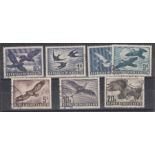 1950-53 AIR, birds set of seven fine used
